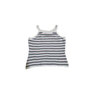 Cloudchaser Women's Maroon Blue and White Striped Knit Tank Top - Size XL